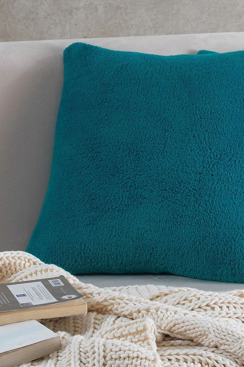 Znp Home Sofa | 2 Pieces Petrol Color Welsoft Throw Pillow Cover Pillow Case 44X44 cm