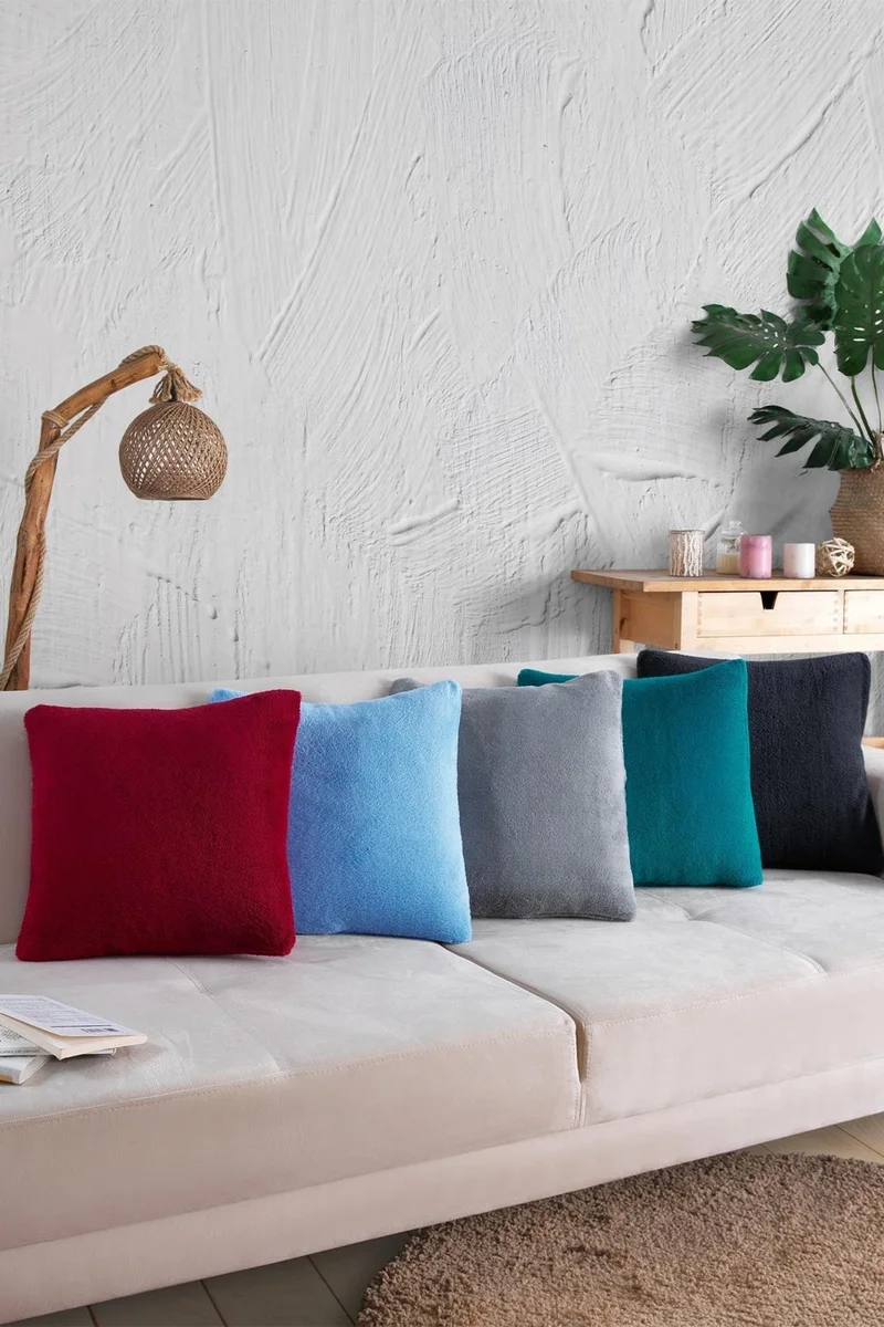 Znp Home Sofa | 2 Pieces Petrol Color Welsoft Throw Pillow Cover Pillow Case 44X44 cm