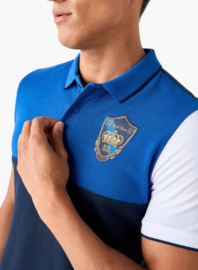 Splash FAV Embroidered Colourblock Polo T-shirt - Image 4