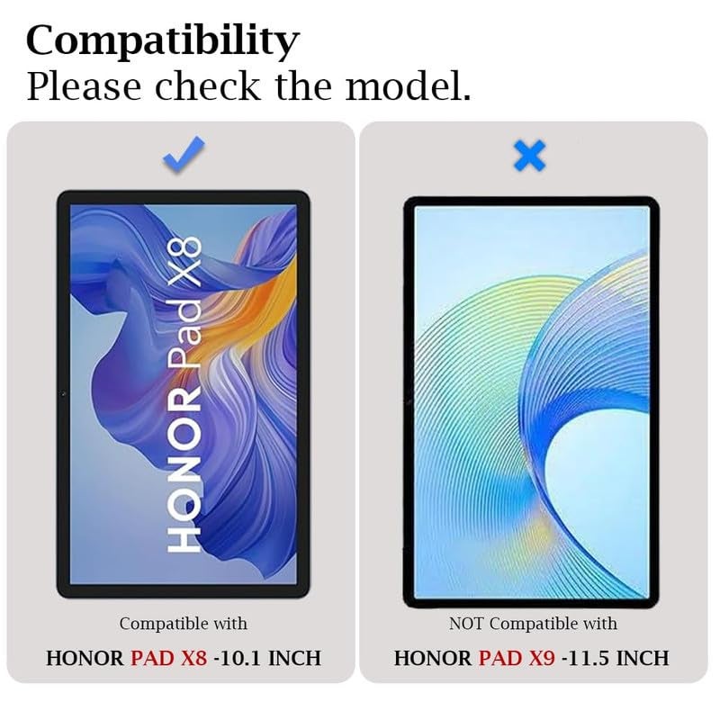 PROTECTERR 1 Pack | Screen Protector Guard for HONOR Pad X8 10.1 inch - Ultra-Thin, HD Clear, 9H Hardness, Anti-Scratch, Bubble Free, Edge-to-Edge Easy Install (Not Tempered Glass) - Image 2