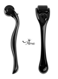 PRIME Beard Roller Derma Face Roller 0.5mm Hair Growth Roller, Titanium 540 Micro Needle Roller, Face Neck  and Stretch Mark Treatment Micro Needling Derma Stamp Roller For Hair and Skin Care-Black  - Image 1