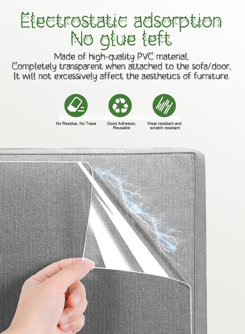 أوربازار واقي أثاث مضاد للخدش للقطط، عبوة من 10 قطع، واقي أريكة من مخالب القطط - واقي قوي وسهل الاستخدام، مانع للخدش، وواقي لزوايا الأريكة والجدران والأبواب - مع 40 دبوسًا لولبيًا - Image 3