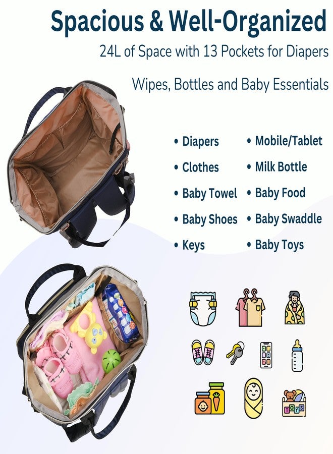 MAMMA Diaper Bag for Mothers for Travel | Baby Bag for Mother Travel, Diaper Bags for Mom and Hospital Bag for Delivery Women Includes Small Diaper Handbag for Day Outings with 9 Month Warranty - Image 2