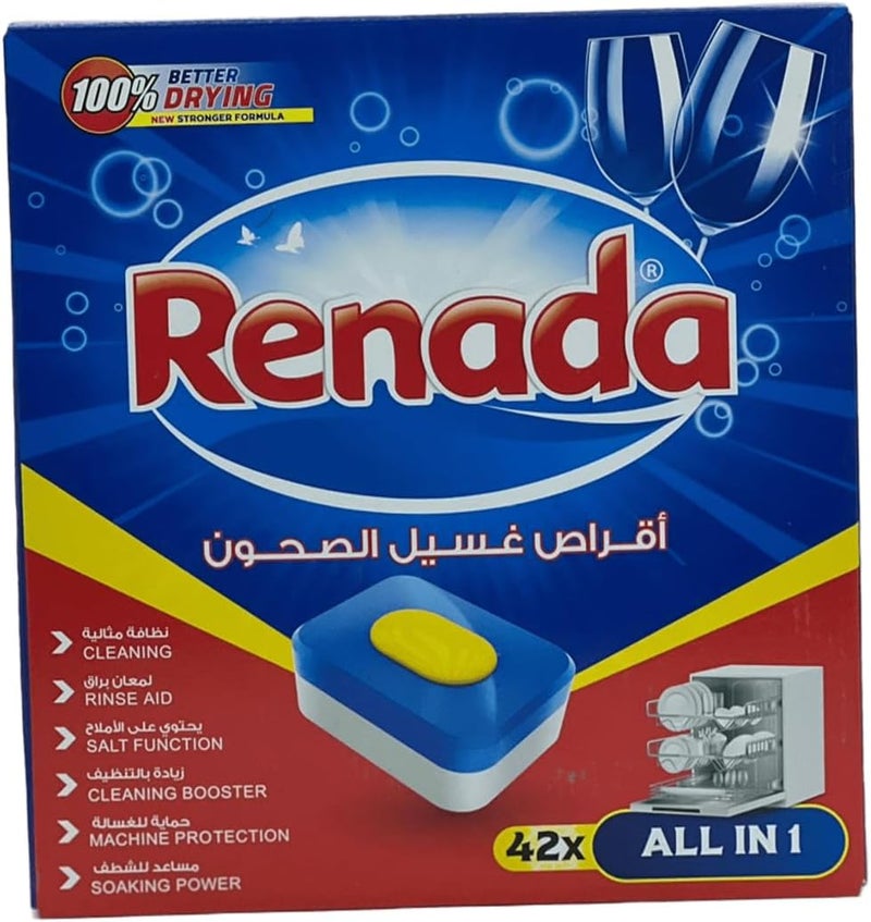 Renada Dishwasher, Tablets, 42 Tablets - Image 1