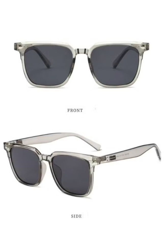 Polarized Aviator Sunglasses for Men Women, UV400 Protection Sun Glasses TR Fashion Anti-Glare Sun Shades for Driving, Fishing, Traveling (Transparent Gray Frame) - Image 2