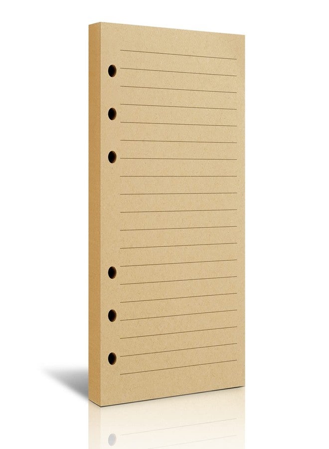 Tofun A6 Lined Vintage Refillable Paper, Retro A6 Binder Refills Paper for 6-Ring Binders Planner Traveller Journal Notebook Dairy, 7mm Ruled Filler Paper, 80 Sheets 160 Pages, Lined - Image 1