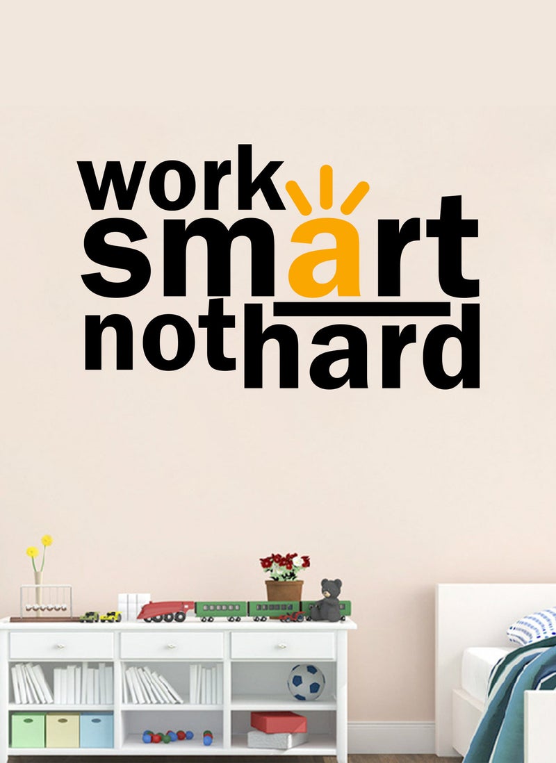 Spoil Your Wall Work Smart Not Hard Motivational Quote  Wall Decal - Wall Arts Home Décor - Wall Sticker, 80x50 cm by Spoil Your Wall - Image 1