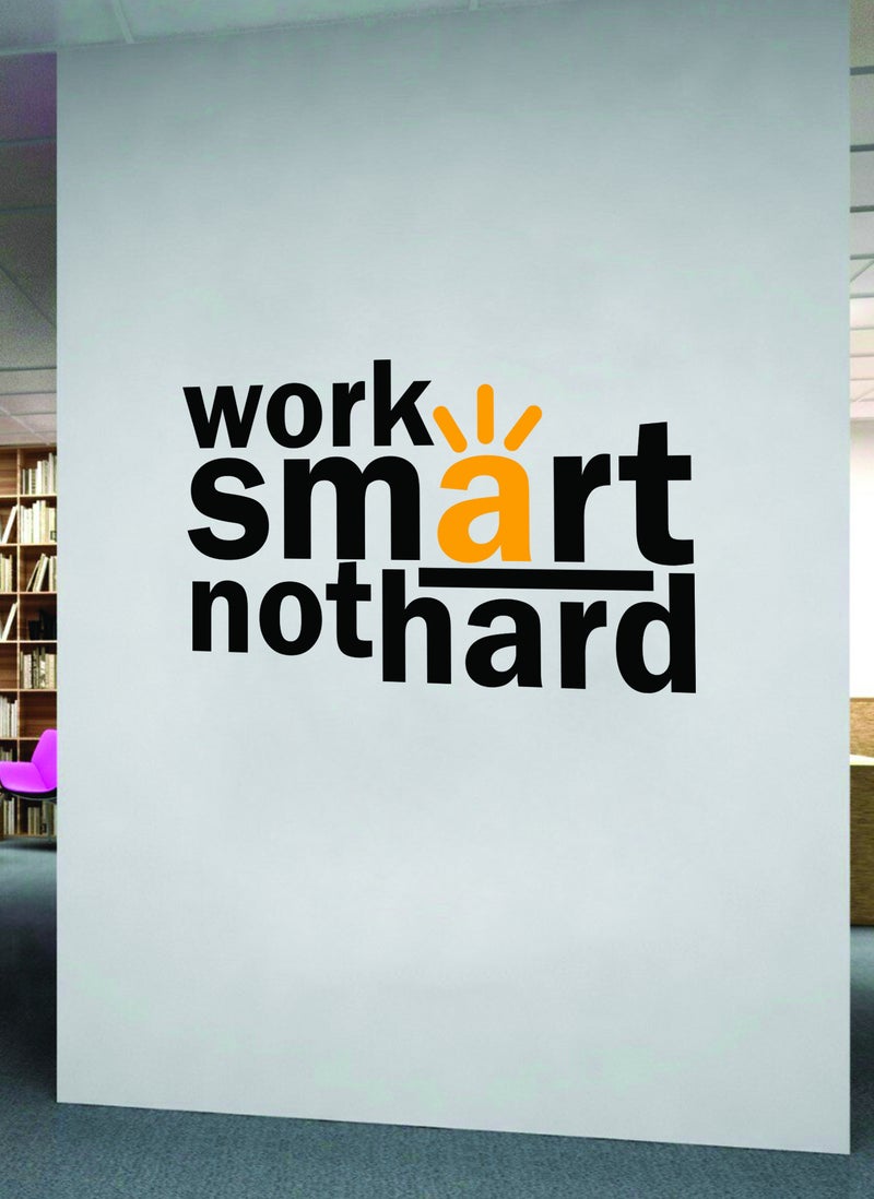 Spoil Your Wall Work Smart Not Hard Motivational Quote  Wall Decal - Wall Arts Home Décor - Wall Sticker, 80x50 cm by Spoil Your Wall - Image 2