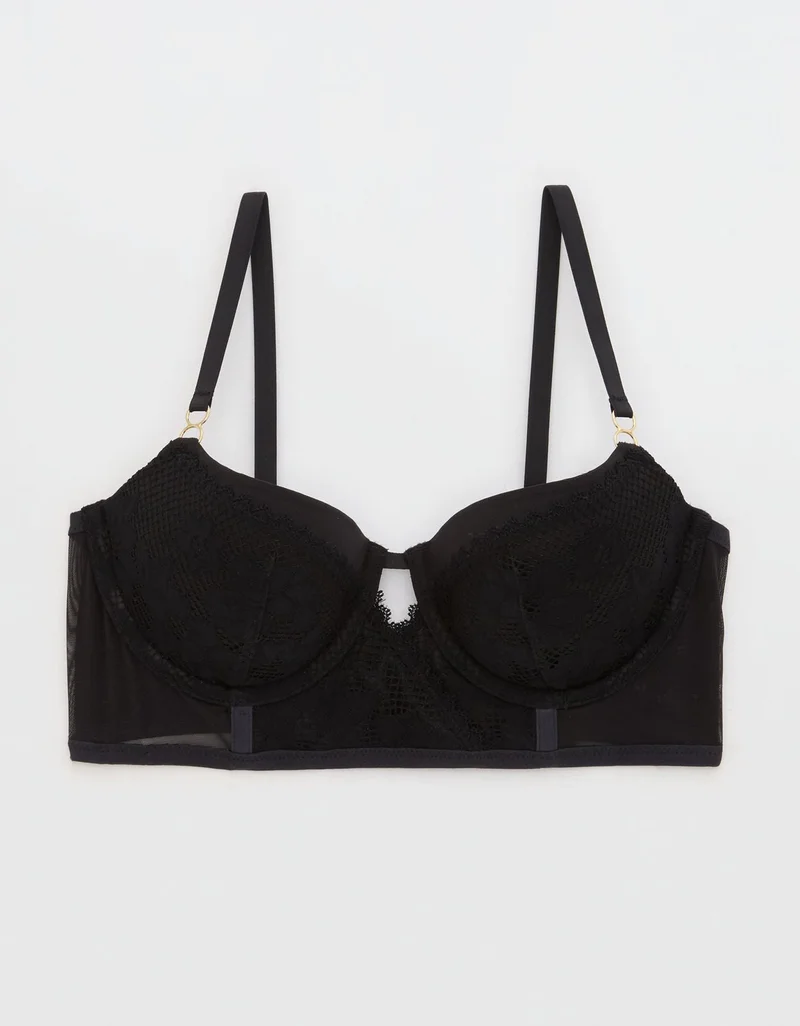 Aerie Show Off Sheer Joy Lace Balconette Bra