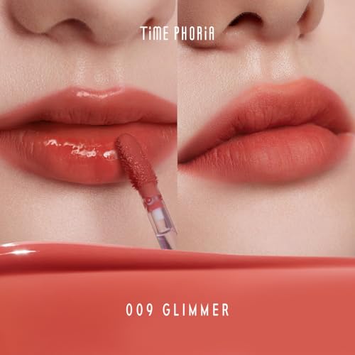 TIMEPHORIA Altera Blurring Tint Lip Stain 009 Glimmer Nude Peach Glossy to Soft Matte Finish Blur Lip Lines Weightless NoSticky Airy Velvet Texture Vibrant Hydrating LongLasting Lip Makeup - Image 3