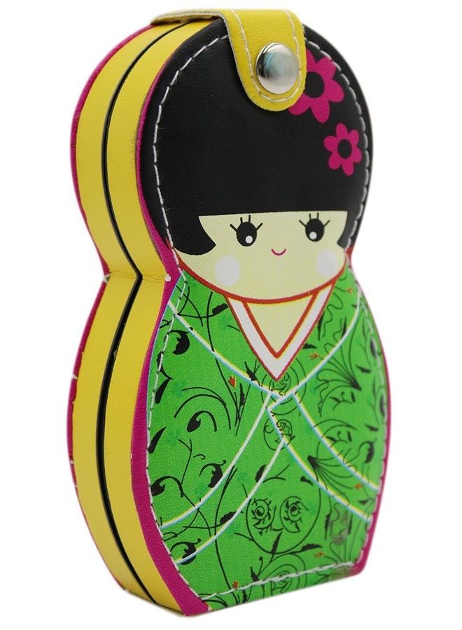 Aibearty Adorable Russian Doll Pattern Stainless Nail Clippers Set of 6Pcs, Professional Grooming Kit, Nail Tools with Luxurious Travel Case - Image 1