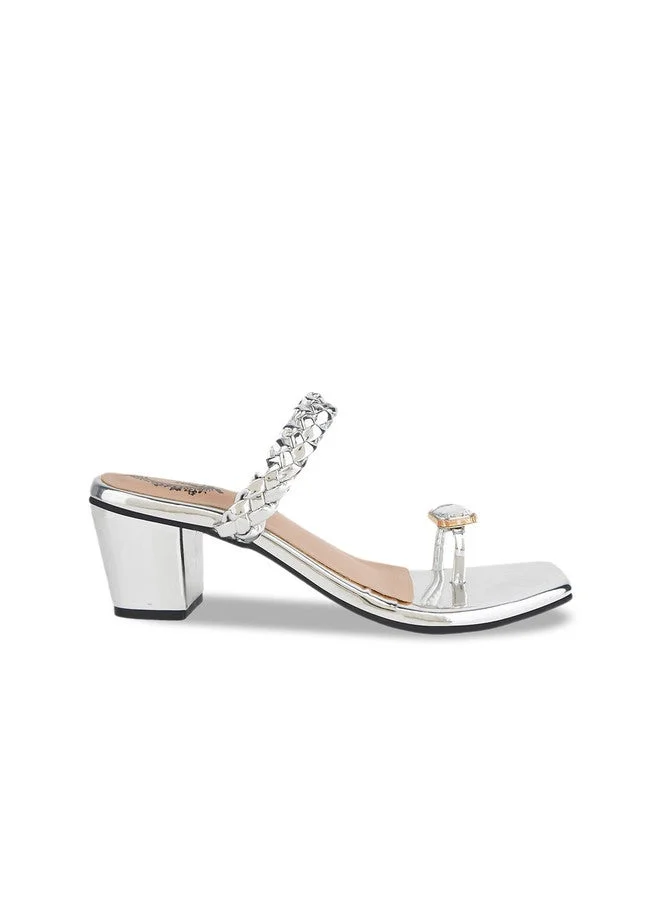 شوتوبيا Shoetopia Girls One Toe Block Heels with Western Embellshed