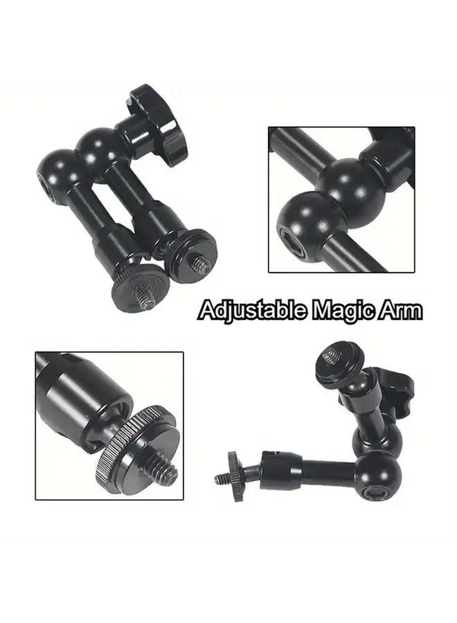 Black Heavy Duty Adjustable Articulating Magic Arm With Quick Release Mount - Image 1