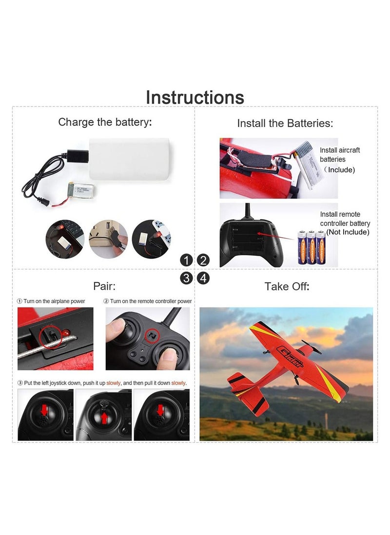 Cool Baby - COOLBABY Remote Control Glider Fixed Wing Model Aircraft EPP Built in 6 Axis Gyroscope Remote Control Aircraft - Image 1