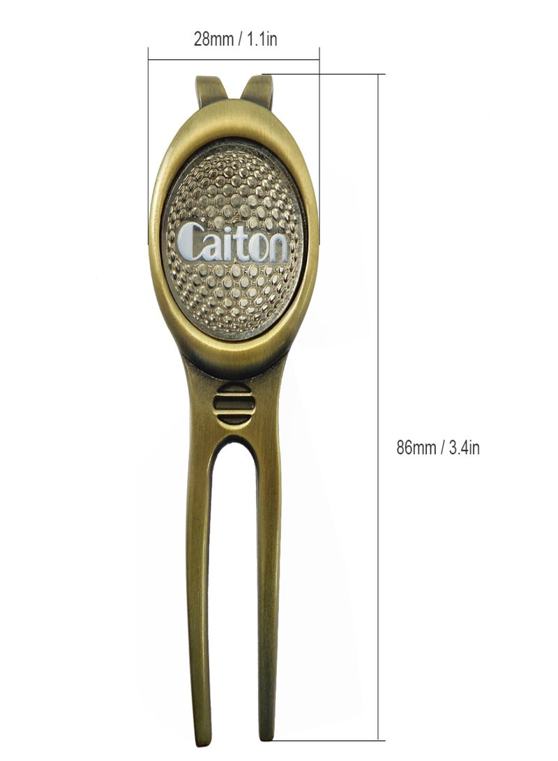 Caiton Golf Ball Marker Pitch Mark Green Divot Repair Tool Golf Pitchfork Golf Training Aids  - Image 5