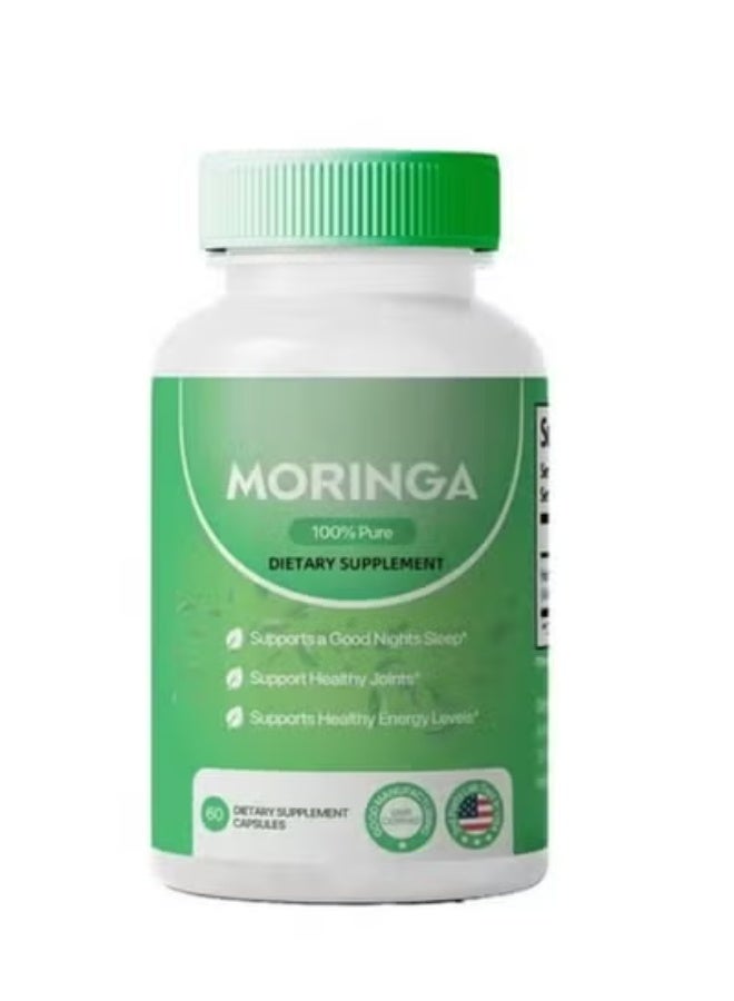 Moringa Powder Capsules Pure Nutrient Rich  Powder A Natural Green Antioxidant Superfood Supports Energy Skin Health Gut Health+ Wessential Vitamins u0026 Amino Acids A1 - Image 1