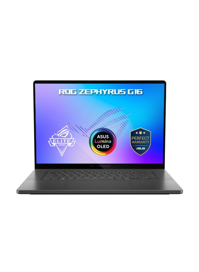 أسوس ROG Zephyrus G16 Laptop With 16-Inch Display,32GB RAM/1 Terabyte SSD/Intel Core Ultra 9 Processor 386H/Windows 11 Home/ Arabic Eclipse Gray - Image 1