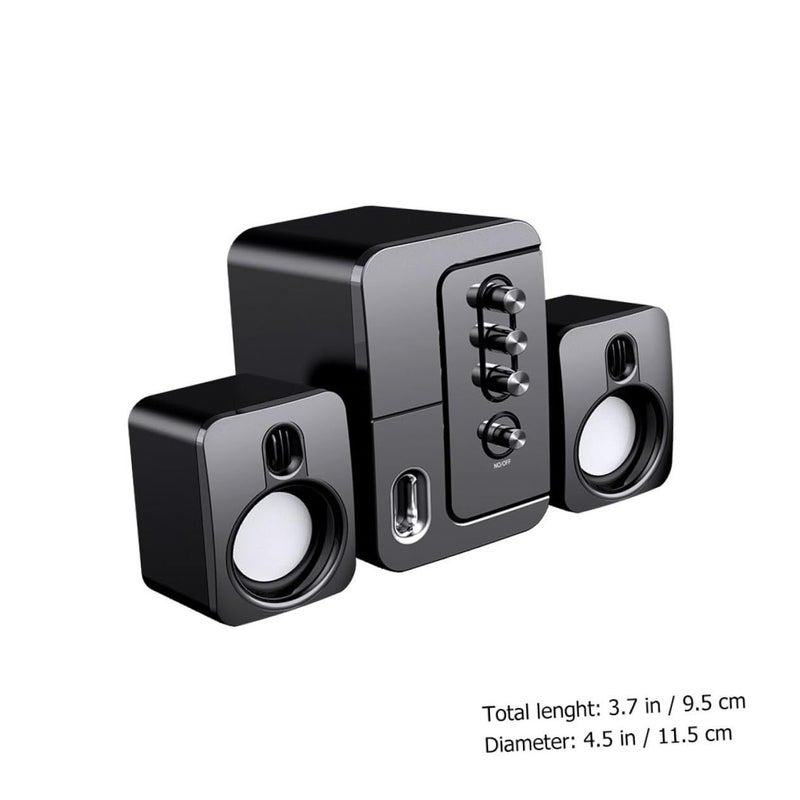 USB Computer Laptop Desktop Speaker 3D Surround Sound Portable Loudspeaker Deep Bass Compact Black Wired Speaker For Home Office Use - Image 3