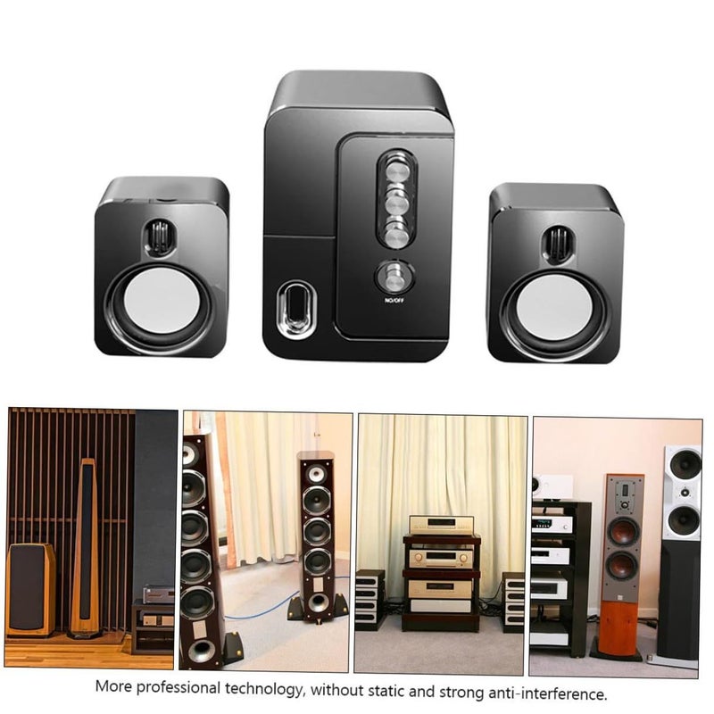 USB Computer Laptop Desktop Speaker 3D Surround Sound Portable Loudspeaker Deep Bass Compact Black Wired Speaker For Home Office Use - Image 4