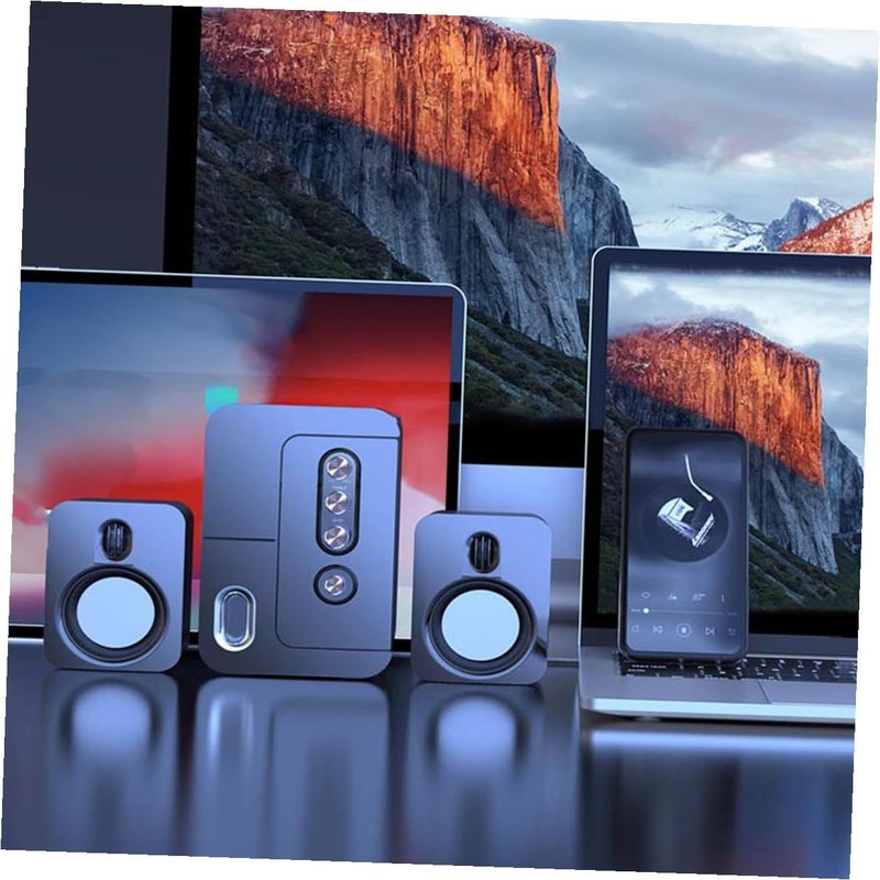 USB Computer Laptop Desktop Speaker 3D Surround Sound Portable Loudspeaker Deep Bass Compact Black Wired Speaker For Home Office Use - Image 5