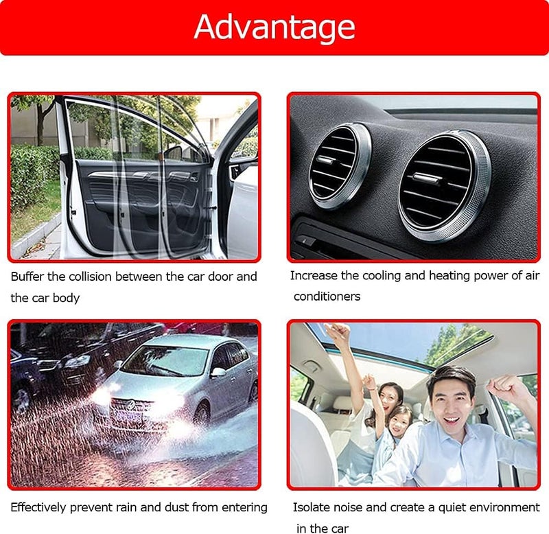 Tintvent D-D-Shape Weather Stripping, Rubber Door Seal Soundproofing, Window Seal Strip for Door, Window, Trunk, Engine Cover,0.47" Height X 0.55" Width - Image 5