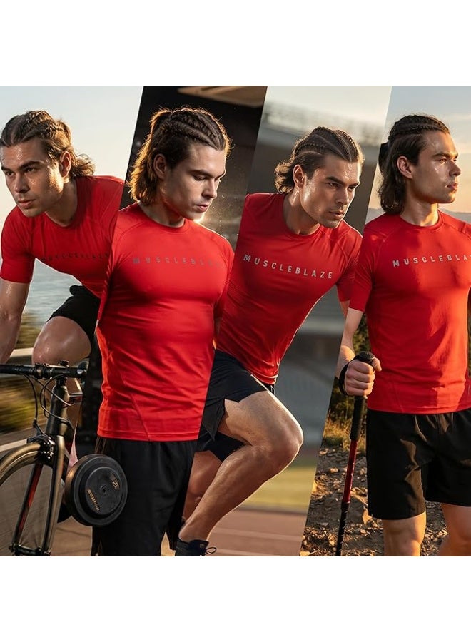 MuscleBlaze Half Sleeve Air Tech Compression MuscleTee for Men-M - Image 2