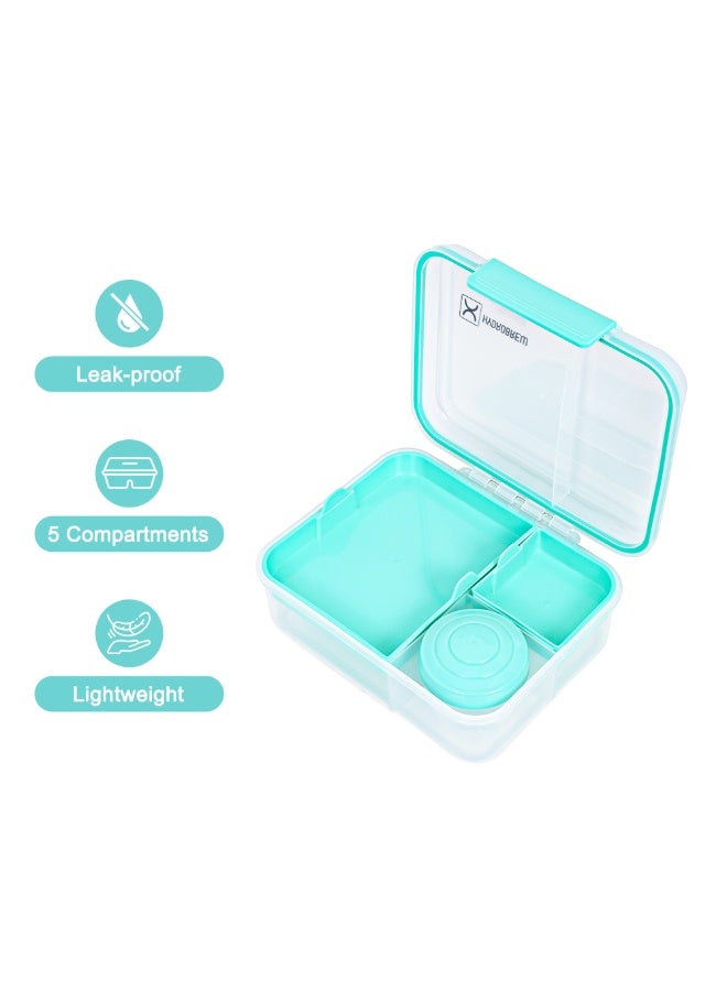 HYDROBREW 3/4/5 Convertible 1650ml Bento Lunch Box w/ Lunch Bag - Green - Image 4