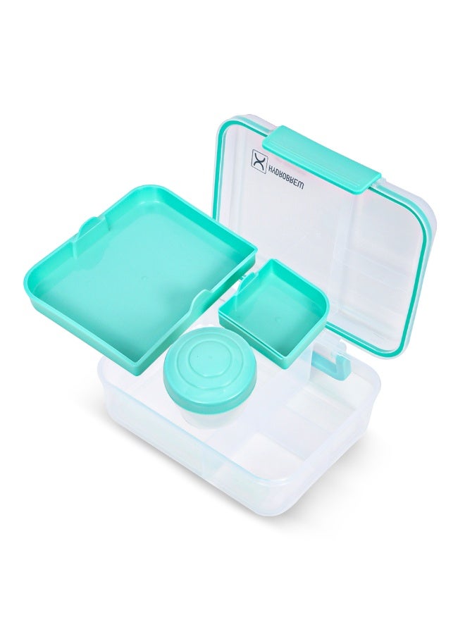 HYDROBREW 3/4/5 Convertible 1650ml Bento Lunch Box w/ Lunch Bag - Green - Image 3