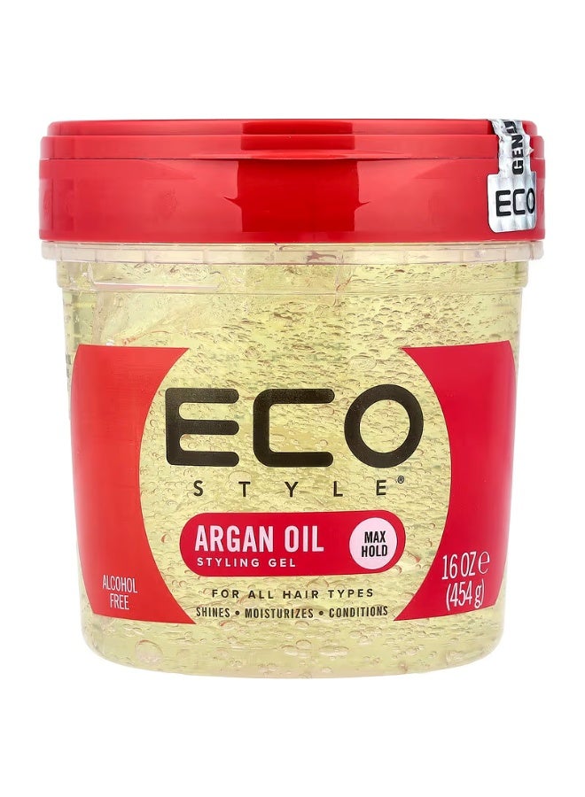 Eco Style Hair Styling Gel with Argan Oil - Strong Hold - Suitable for All Hair Types - Image 1