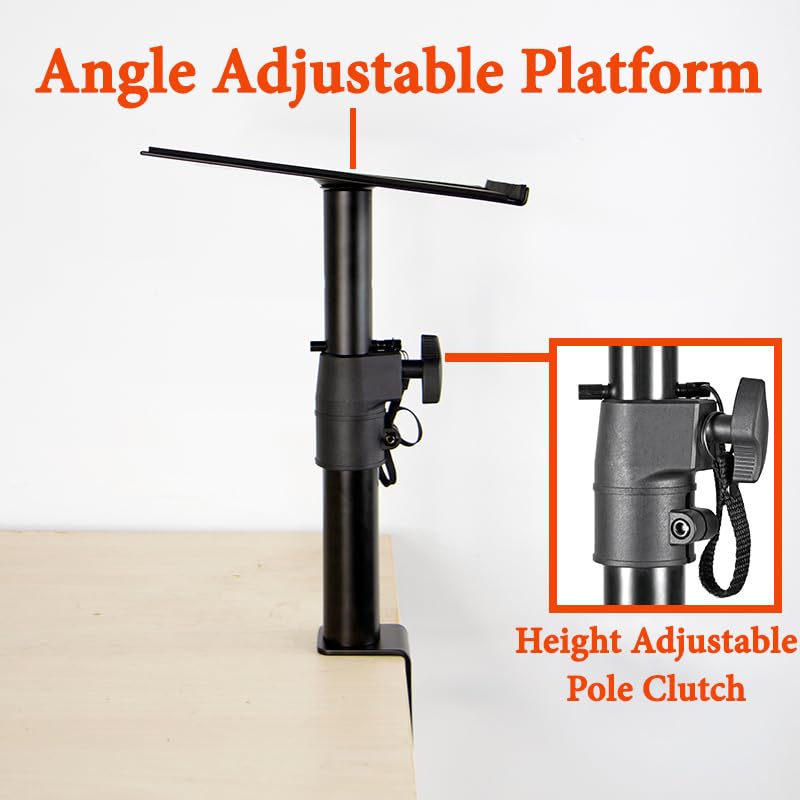 Softline Pro SP81 Desktop Clamp Studio Monitor Speaker Stand - Set of 2 - Image 3