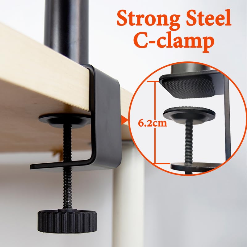 Softline Pro SP81 Desktop Clamp Studio Monitor Speaker Stand - Set of 2 - Image 4