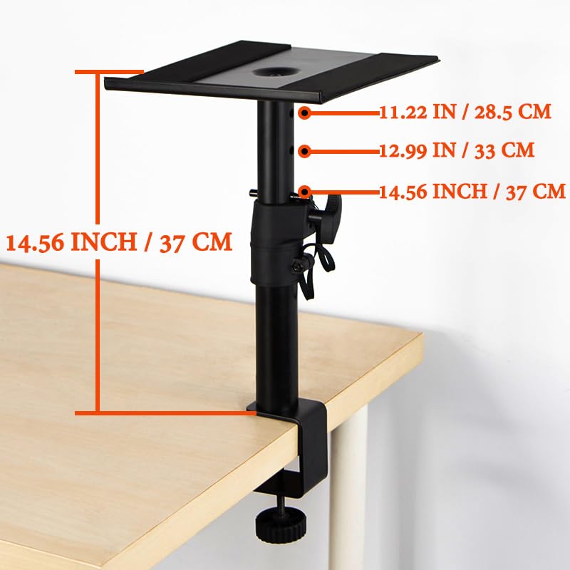 Softline Pro SP81 Desktop Clamp Studio Monitor Speaker Stand - Set of 2 - Image 2