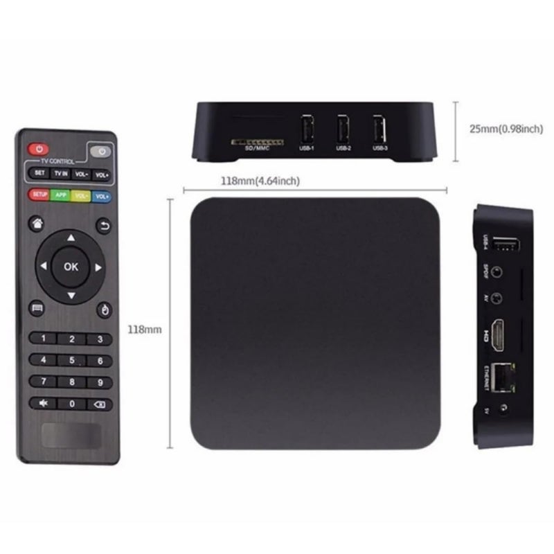 Derovan Android 14 8K Ultra HD Smart Streaming Box – 8GB RAM, 128GB Storage, Google TV Interface, Built-In Chromecast, Dolby Audio, Voice Remote, Dual-Band Wi-Fi & Bluetooth - Image 2