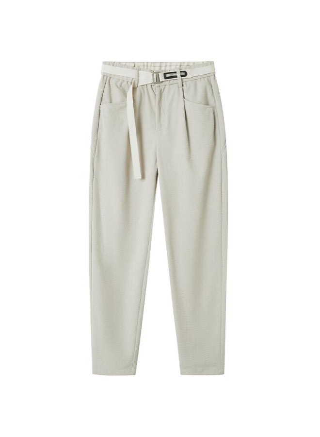 Markless Men's Casual Pants Autumn Winter Trendy Comfortable Loose Straight Trousers Men's Tapered Long Pants 3850 Beige 34 - Image 3