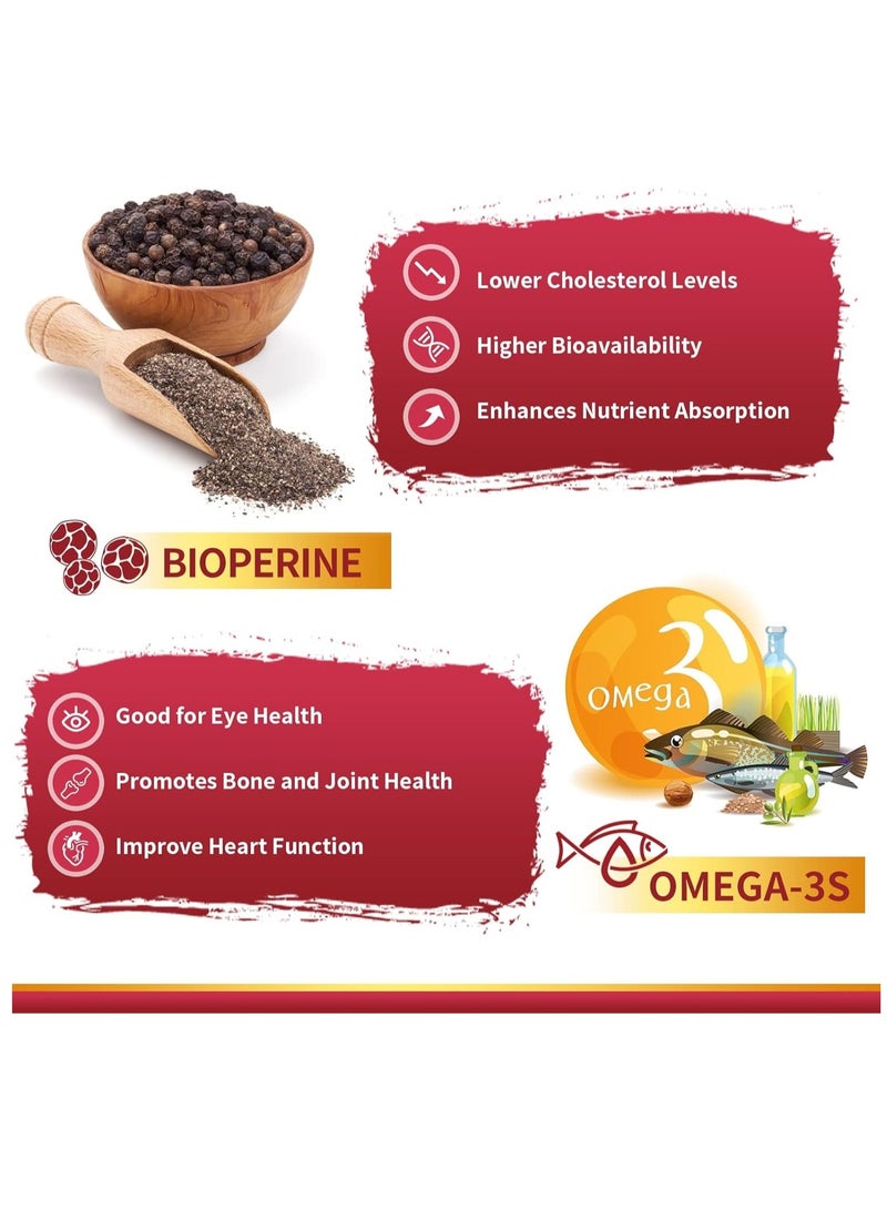 Superior CoQ10 2000mg Softgels, 120 Servings | with PQQ, BioPerine & Omega-3, Ubiquinone, High-Absorption, Powerful-Antioxidant, Support Heart & Energy-Production - Image 2