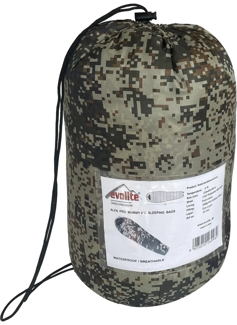 Evolite Alfa Pro Camo Sleeping Bag 0ºc
