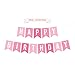 Perfect Occasion Prestrung Happy Birthday Banner No DIY Pink Birthday Party Banner Prestrung Garland on 6 ft Strands Pink Multi Color Bday Party Decorations for Women Girls Did We Mention No DIY - Image 3