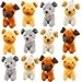 Haconba 12 Pack 472 Inch Mini Plush Dog Bulk Soft Small Puppy Stuffed Animals Keychain for Goodie Bag Fillers Baby Shower Birthday Valentines Easter Christmas Adopt Dog Party Color Set 3 - Image 2