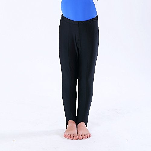 NEW DANCE Mens and Boys Gymnastics Pants Leotard Youth Ballet Tights Stirrup Pants for Dance Yoga Practice Athletic Black - Image 3