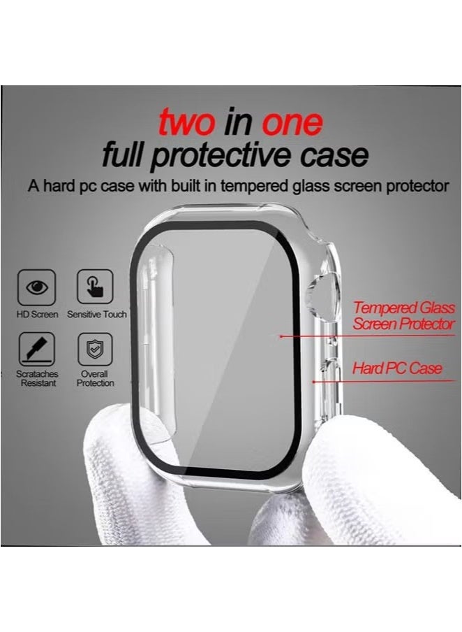 Apple Watch Series 10 46mm case with Tempered Film Screen Protector, Full Protective Hard PC Bumper Touch Sensitive HD Screen Cover(46mm,Clear) - Image 2