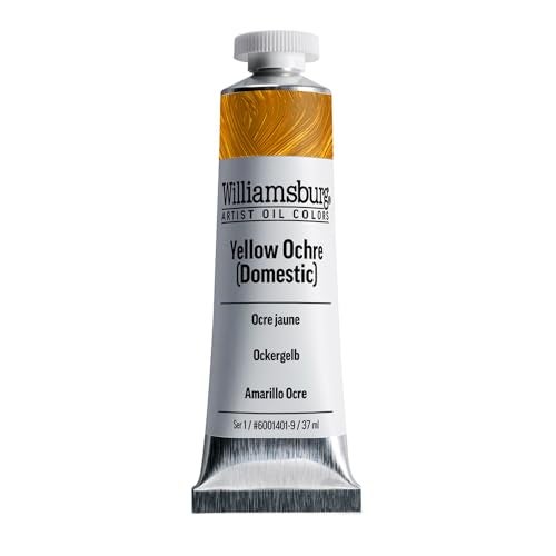 Williamsburg Artist Oil Colors by GOLDEN, Yellow Ochre (Domestic), 37 ml tube, Professional Oil Paint, Semi-Opaque - Image 1