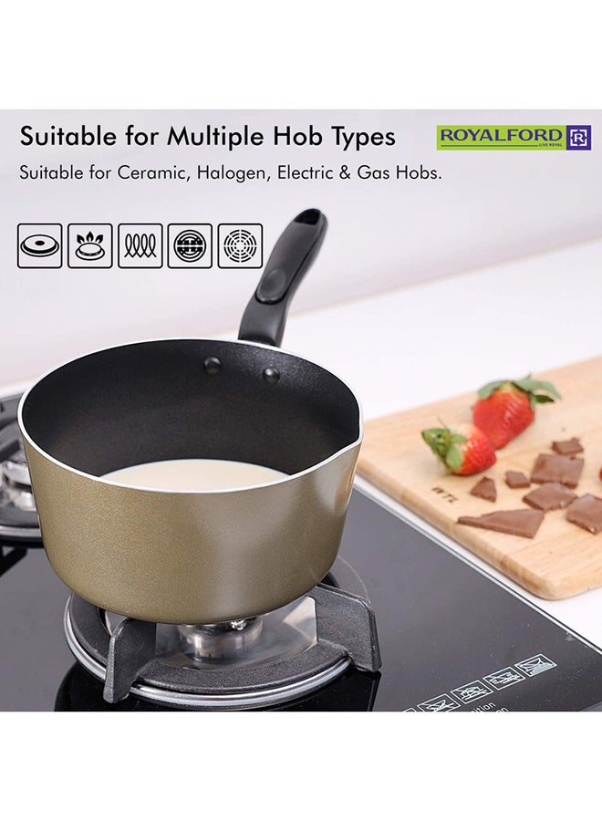 Royalford Non-Stick Milk Pan Golden Brown - Image 3
