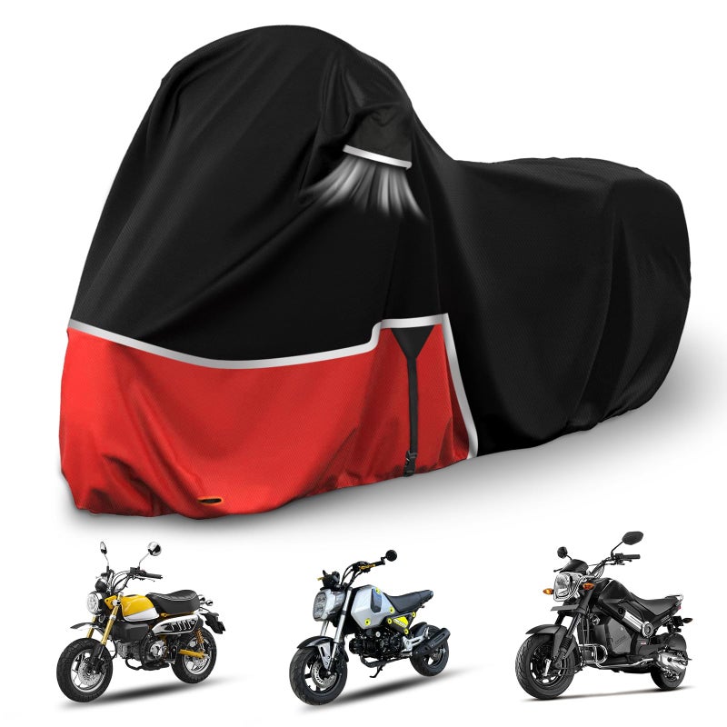 SPORTULI Waterproof Motorcycle Cover Replace for Honda GromMonkeyNavi Minimoto Models 420D Oxford Cloth Motorcycle Cover for Snow Rain Dust Protection