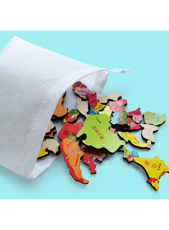 Magnetic China World Map Puzzle Children's Educational Toys Intellectual Development 3-4-6 Years Old 8 Girls Boys Building Blocks-Color:Map Of China 【Deluxe Three-Piece Set】】 - Image 5