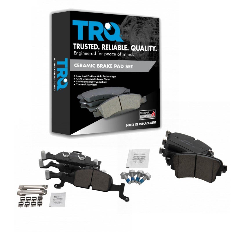 TRQ Front Rear Brake Pads Ceramic Compatible with 20172019 Audi A4 A4 allroad A4 Quattro 20182019 A5 Quattro A5 Sportback 2018 Q5