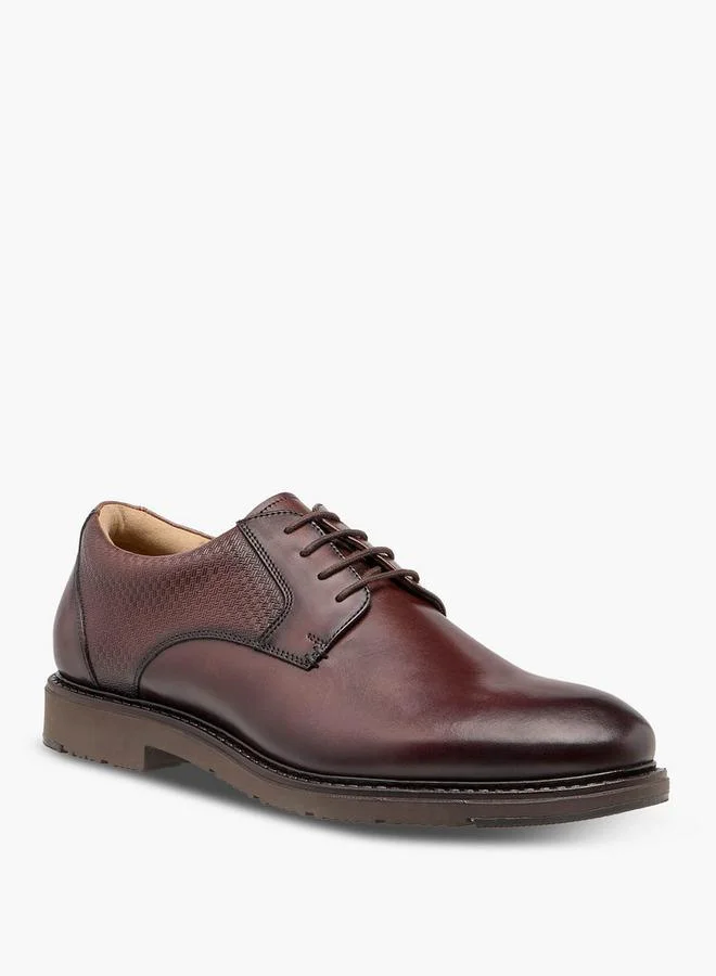 DUCHINI Men Lace-Up Leather Derby Shoes