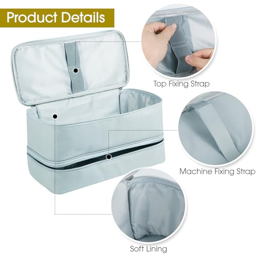 GENCAM Double-Layer Carrying Case for Shark Flexstyle, Travel Case for Shark 430/440 Flex Style, Portable Storage Bag for Shark Flexstyle/Dyson Airwrap Styler and Attachments (Gray) - Image 3