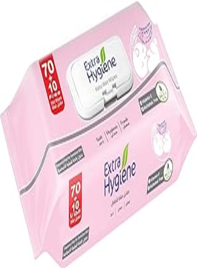 Extra Hygiene Hygiene Wet Wipes Baby Sensitive Skin 70+10W