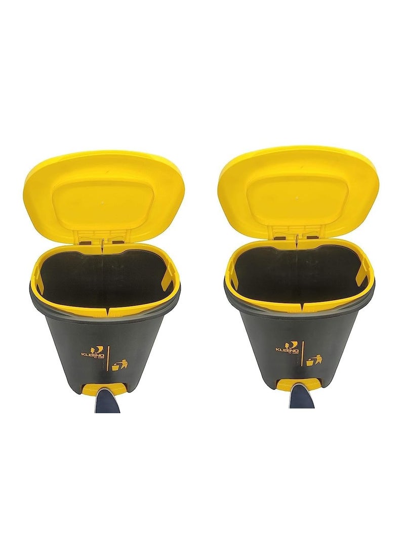 Cello Cello Plastic Pedal StepOn Garbage Dustbin 50 Ltr Yellow Yellow Combo  - Image 2