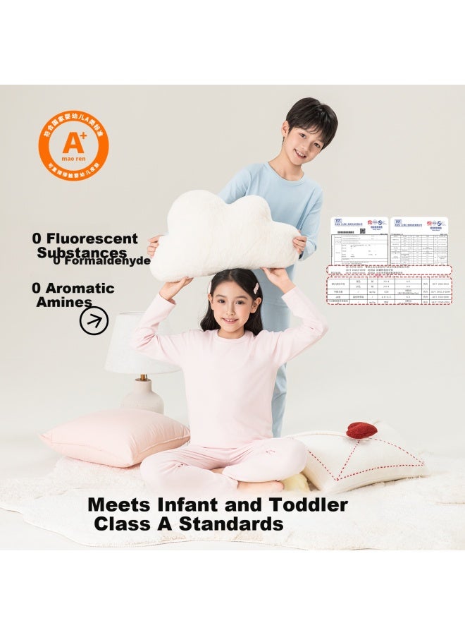 MIIOW Kids Thermal Underwear Pure Cotton Boys And Girls Autumn Long Johns Double-layer Quilted Thickened Set Autumn Winter - Image 5
